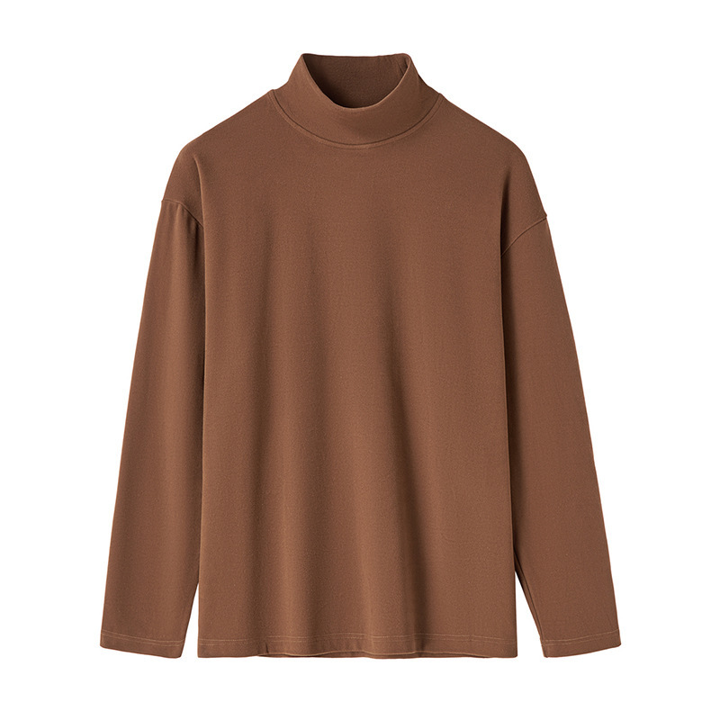 TB01151 Warm base shirt for men in autumn and winter, simple solid color loose sweatshirt