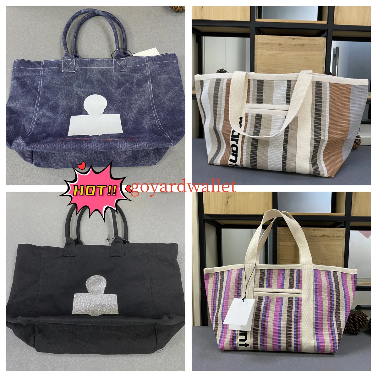 IM Bag Isabel MarrantBag Canvas Shopping Bags Handbag Designer Mar Tote One Shouder Bags Outdoor Trend Large Capacity Women Versatile Satchel Totes bag