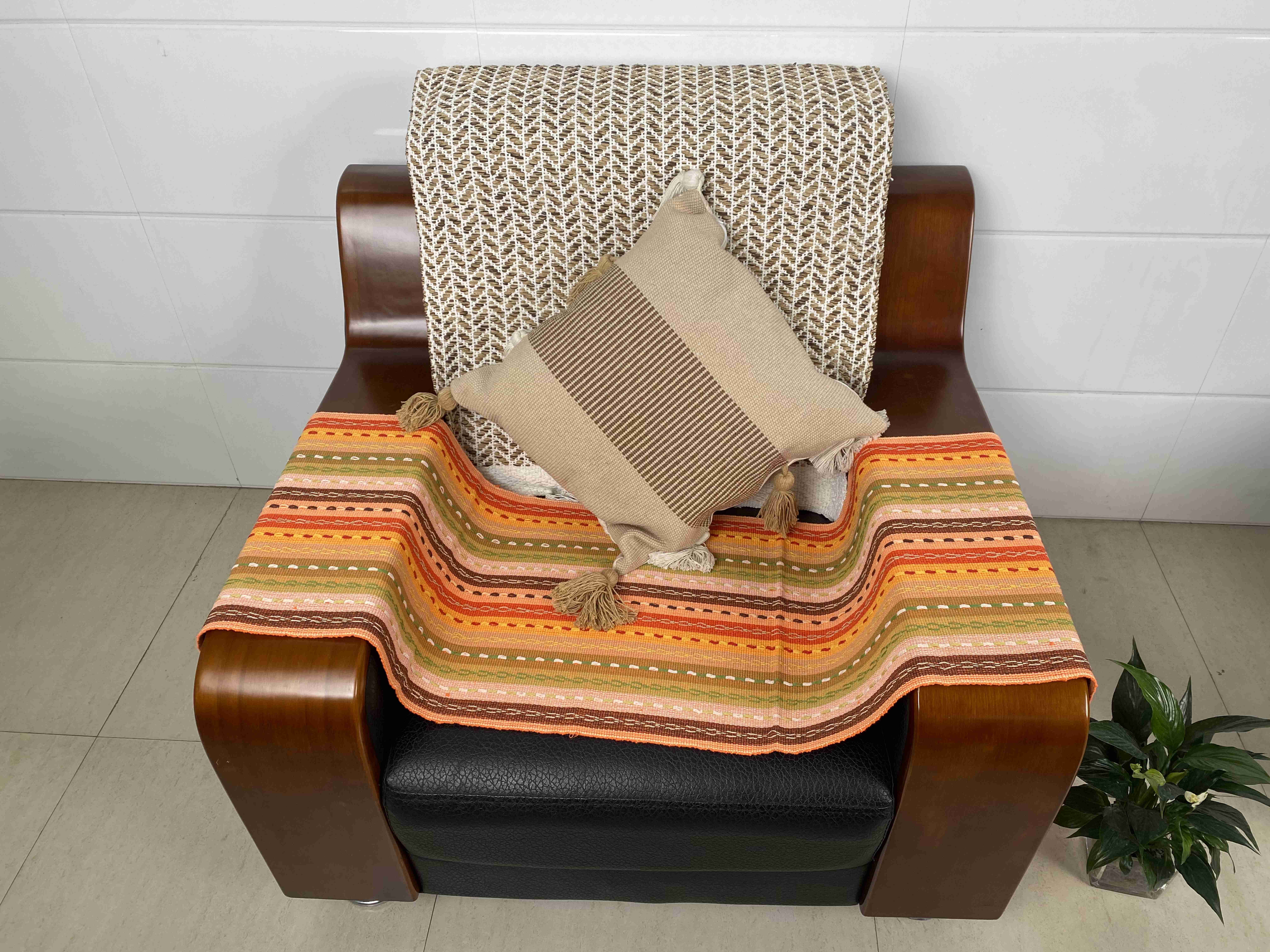 Breathable Handwoven Elegant Fabric Cushions for Living Room Comfort