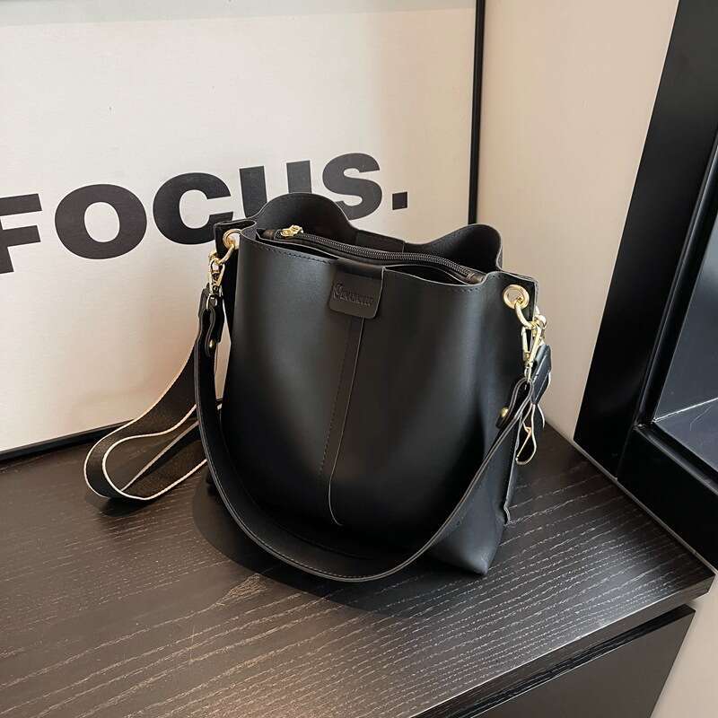Large Capacity Tote Bag Bucket for women Crossbody Bag PU Leather Tote Purses Handbags Medium Top Handle Satchel Shoulder Bag Large Underarm Casual Co