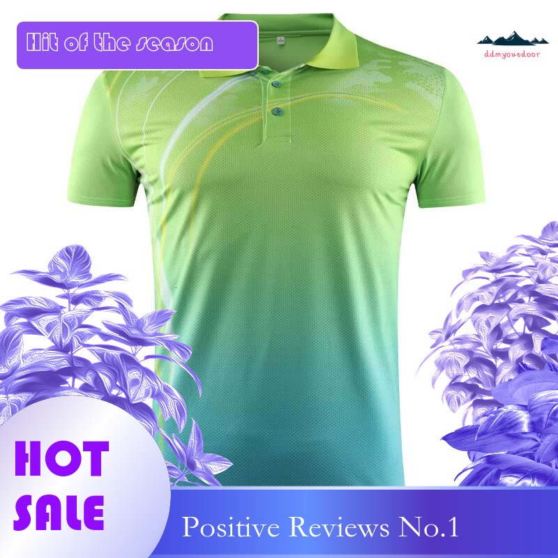 Ddmyoutdoor China Domestic Badminton Tee Men Running Tranning Short Sleeve Summer New Sport Table Tennis Lapel Golf Shirt Breathable Custom D Print To