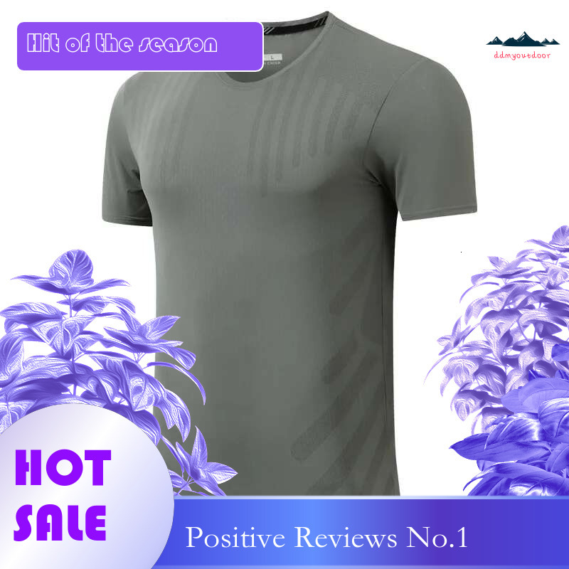 Ddmyoutdoor China Domestic Men Thin Ice Silk Tee Polyester Sports Outdoor Workout Running Short Sleeves Breathable Fiess Muscle Training Sweatshirts