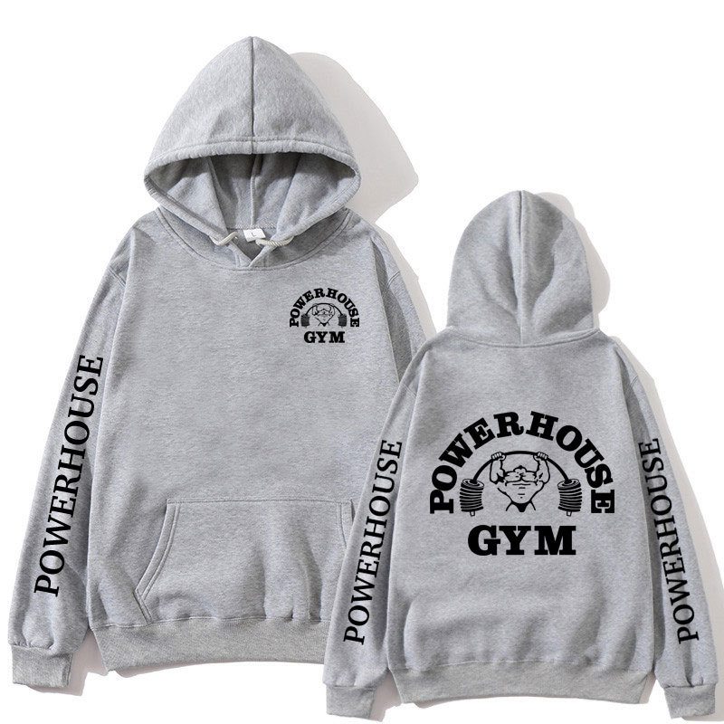 Men's Hoodies Oversized Long Sleeve Sweatshirt 2024 Powerhouse Gym Hoodie Geek Fitness Hoody Tracksuit Gothic Streetwear Tops