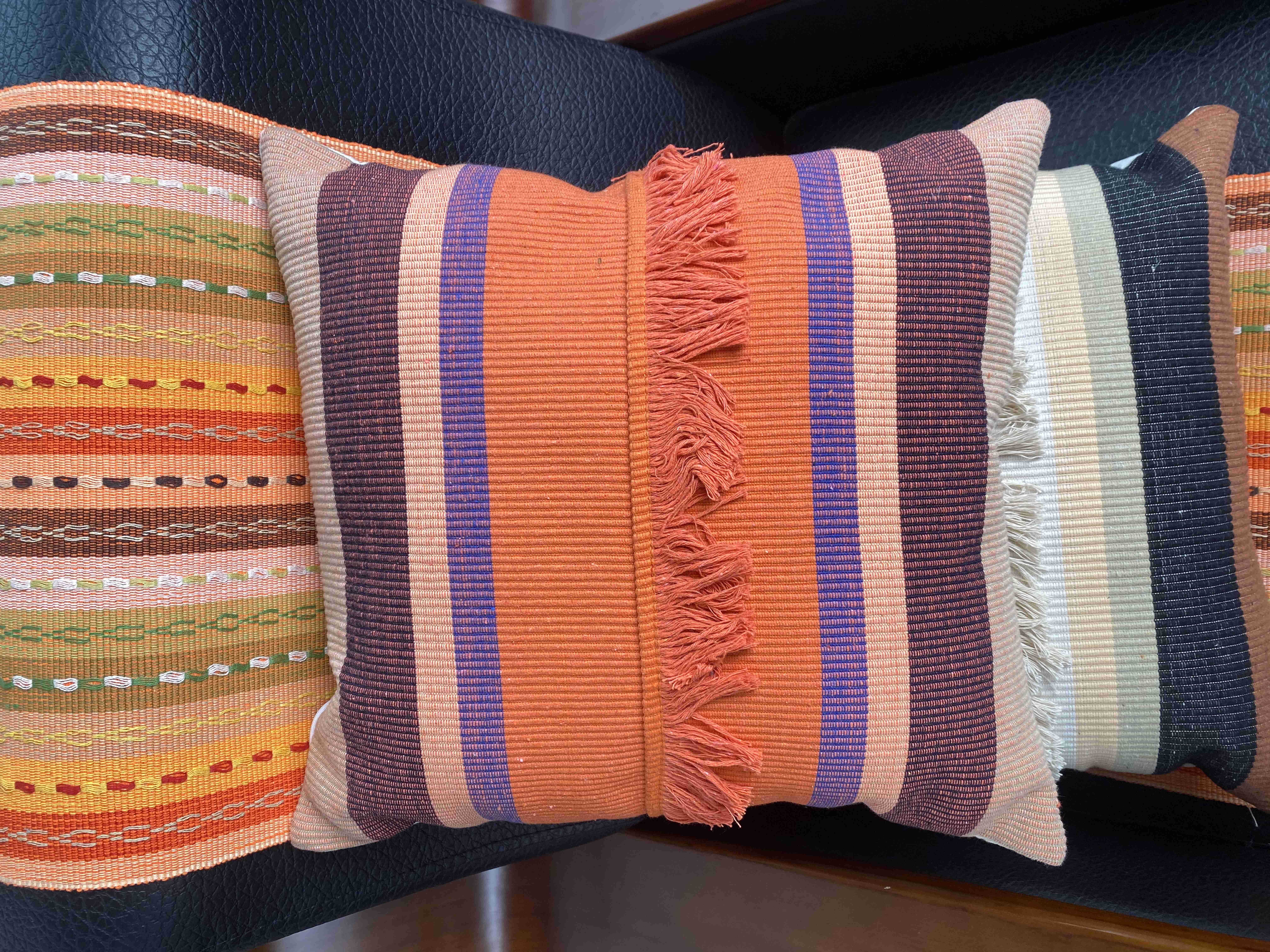 Living Room Accent with Natural Textured Fabric Cushions Sophisticated Home Decor Accessory
