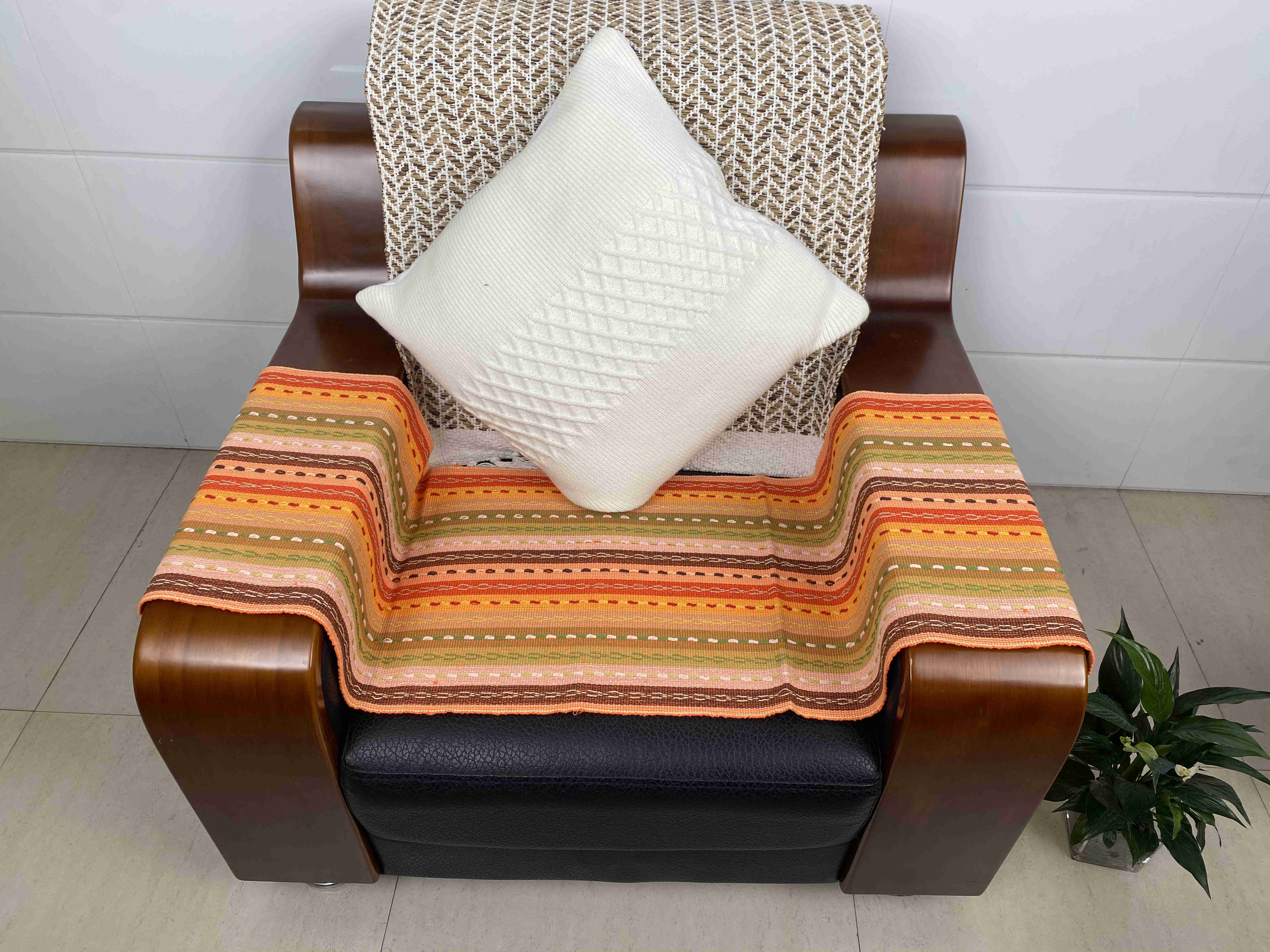 Elegant Chic Fabric Cushions for Living Rooms - Durable Natural Texture Finish