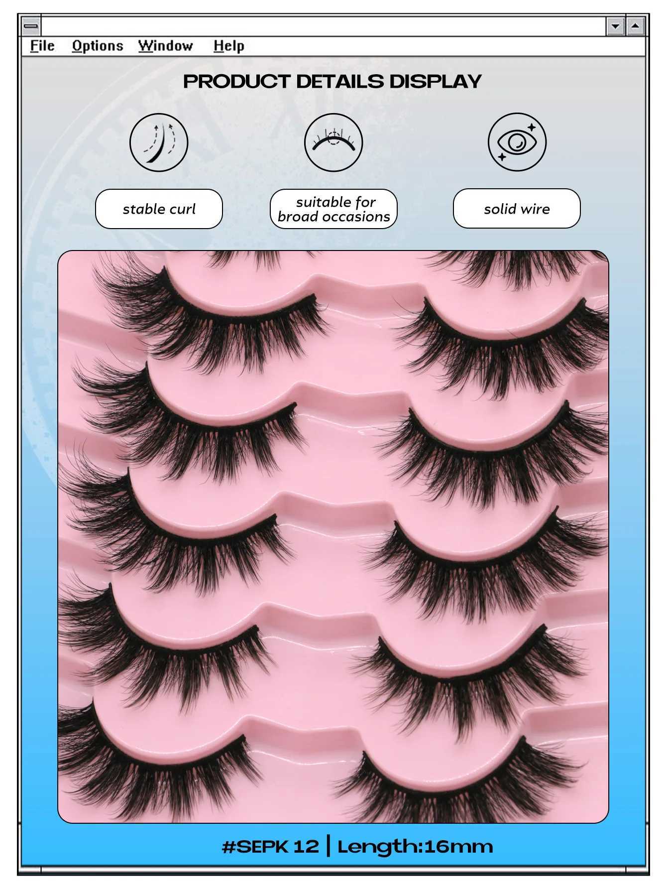 GROINNEYA Cat Eye Fluffy Lashes False Eyelashes Faux Mink Lashes Wispy Lashes Thick Volume 3D Mink False Eyelashes MakeupXJ250116