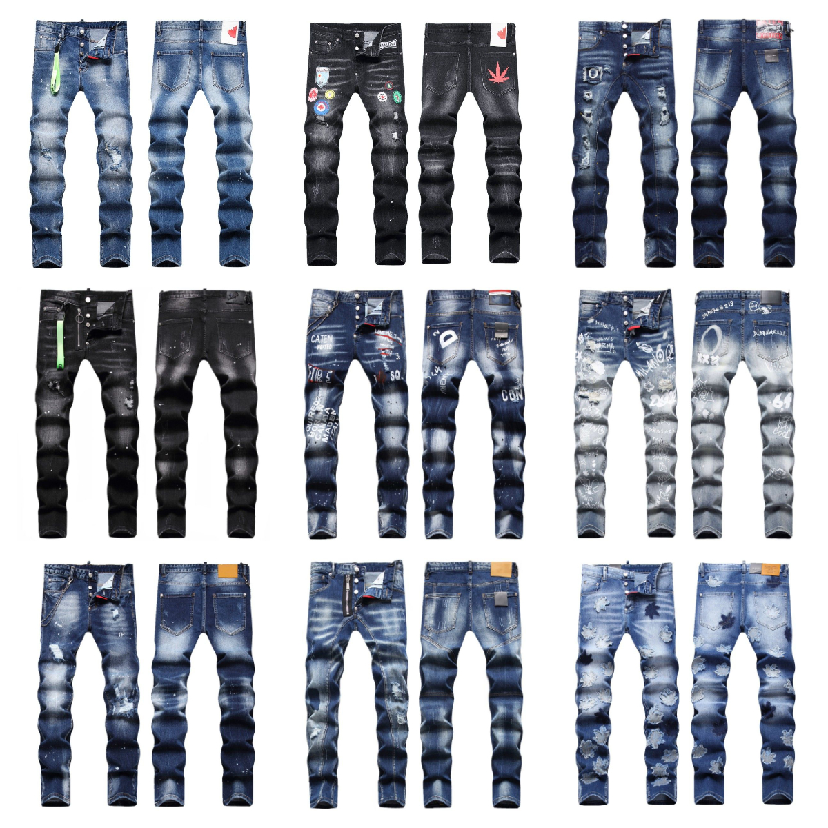designer jeans mens jeans for mens pant dsquares jeans fashion mens jeans luxury designer denim pant distressed ripped biker black blue jean slim fit motorcycle