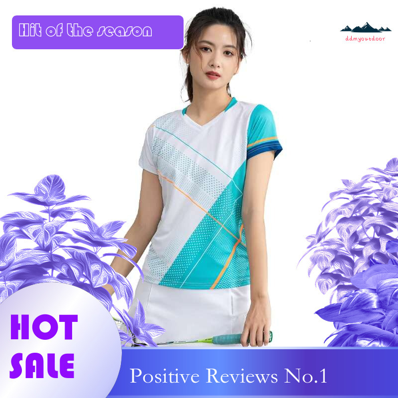 Ddmyoutdoor China Domestic New Style Badminton Tennis Shirts Women Custom Table D Print Quick Dry Running Short Sleeve Polyester Yoga Training Gym Tee