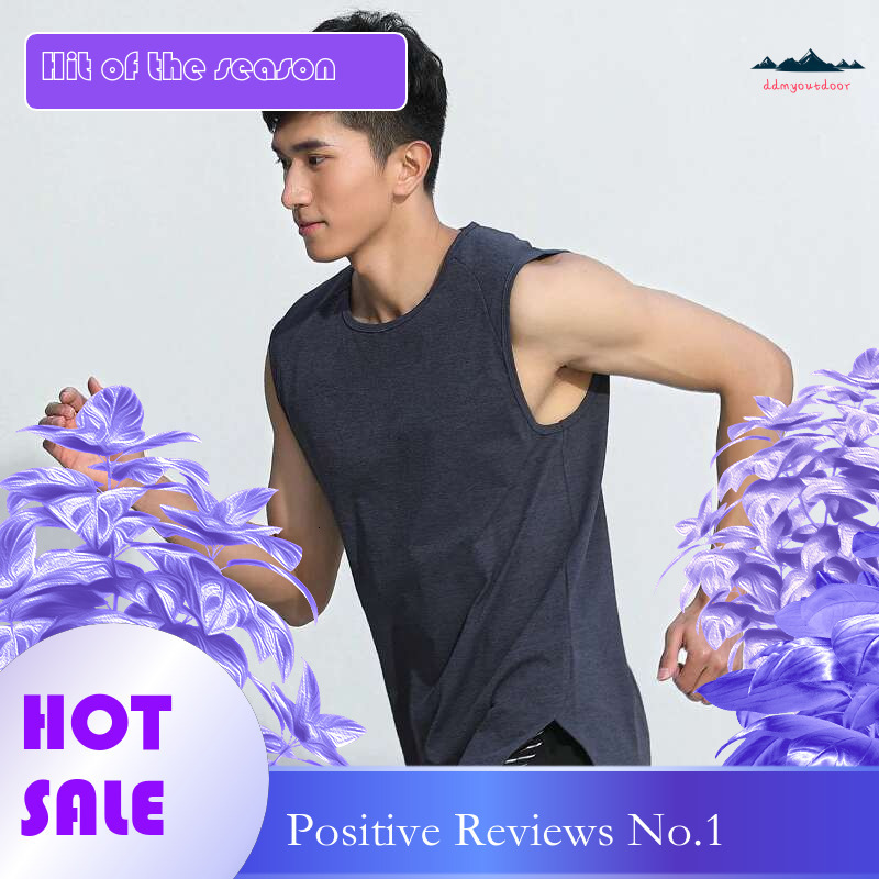 Ddmyoutdoor China Domestic Running Vest Men Summer Breathable Sports Fiess New Undershirt Training Tank Compression Bodybuilding Workout Sleeveless