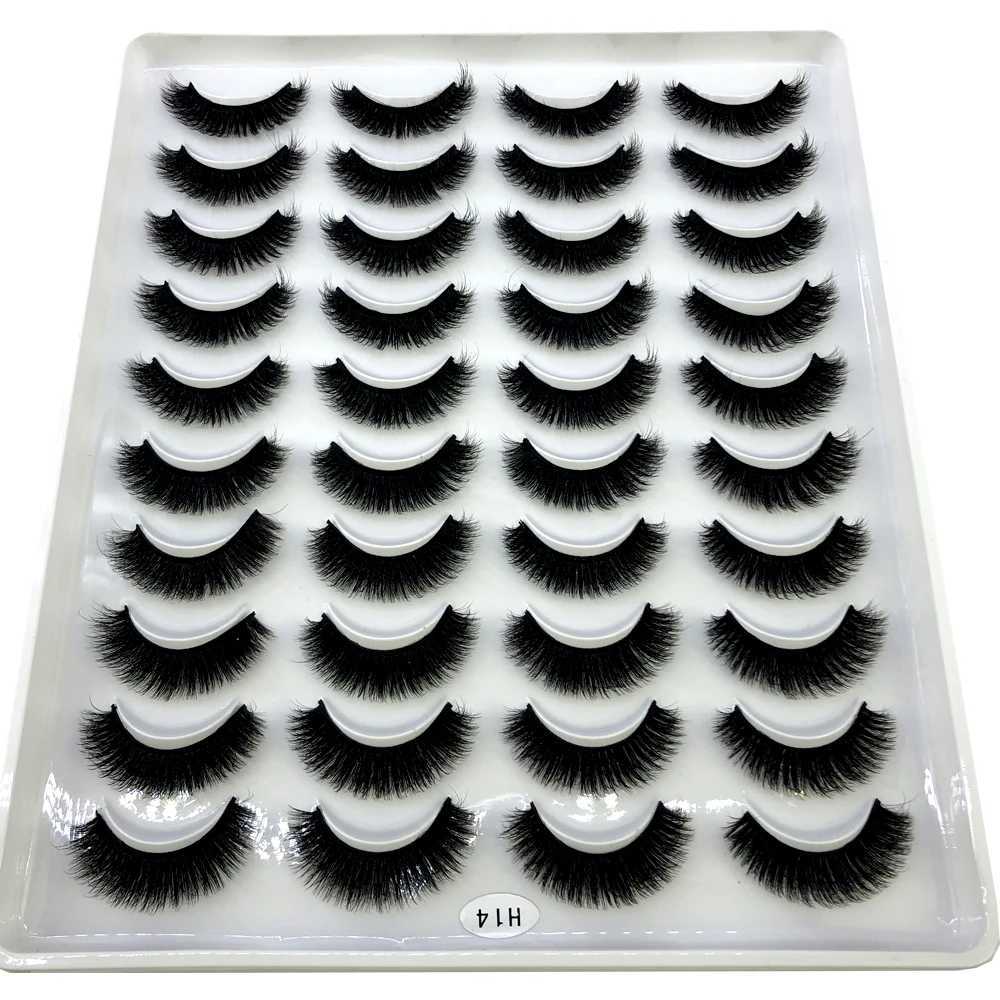 2023 New 20 pairs natural long 3D mink false eyelashes fake lashes makeup kit Mink Lashes extension eye lashes short eyelashesXJ250116