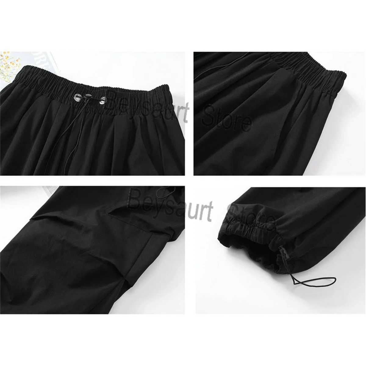 Cool Cargo Pants Women Casual Joggers Boyfriends Loose Female Hip Hop Trousers Korean Punk Pants Funny Capri Strtwear Femme Y250115