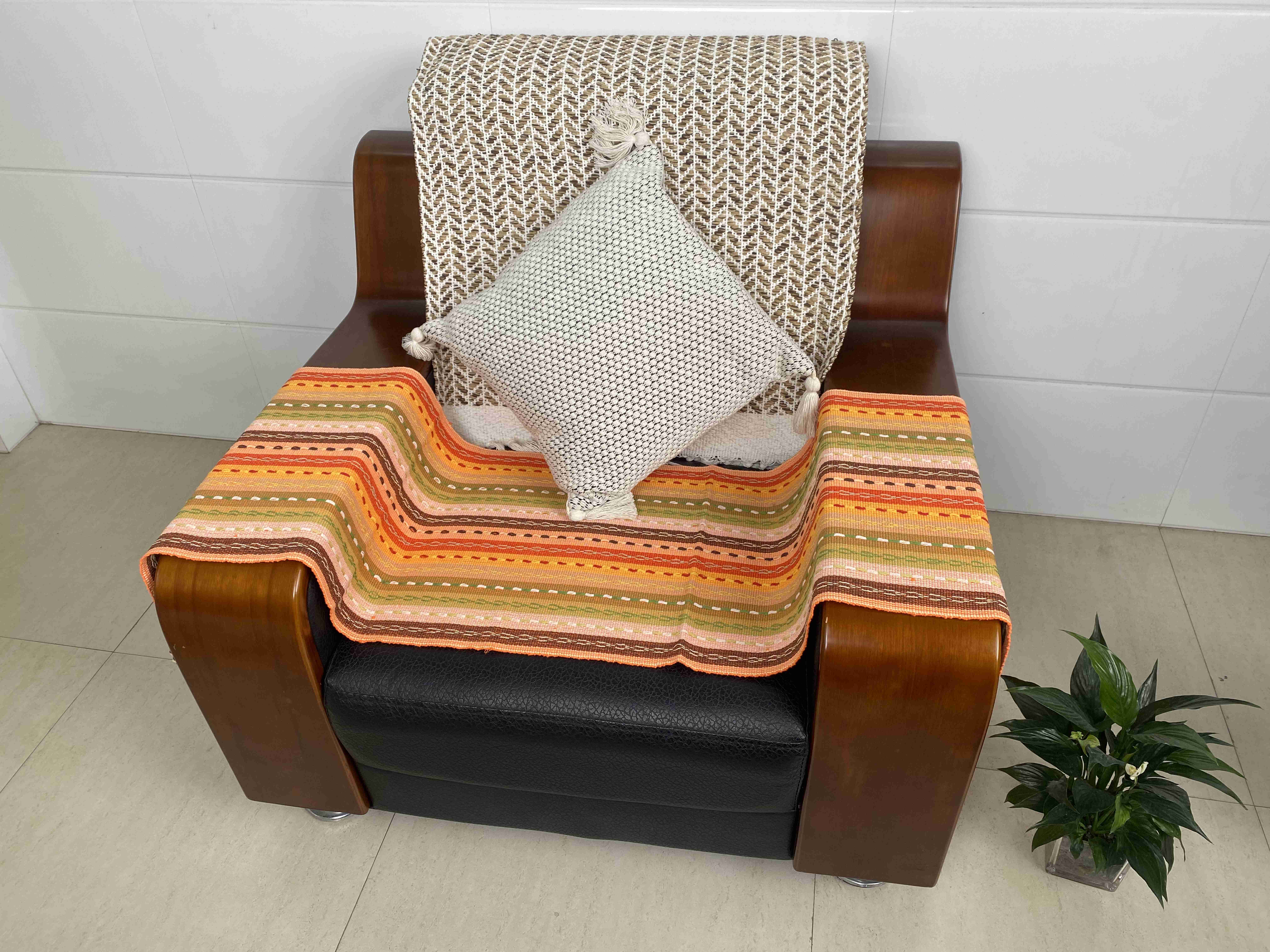 Stylish Natural Textured Fabric Cushions Perfect Addition to Any Living Space