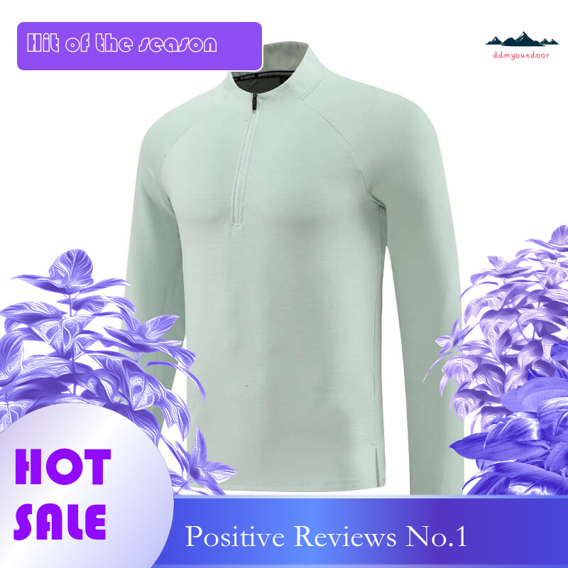 Ddmyoutdoor China Domestic Half Zip Running Pullover Men Dry Stand Up Neck Training Fiess Long Sleeves Quick Drying Cyg Golf Workout Sweatshirts