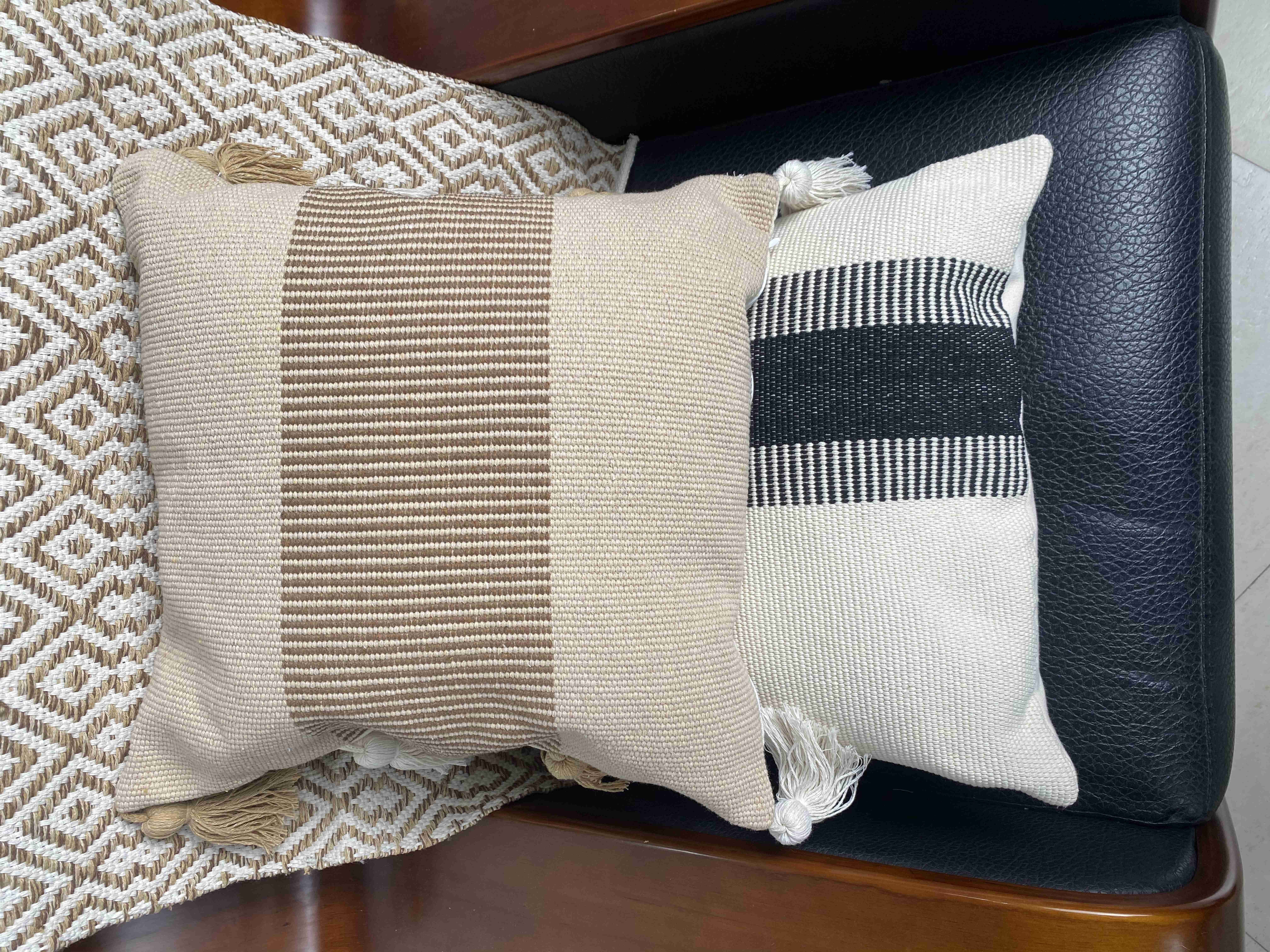 Breathable Handwoven Elegant Fabric Cushions for Living Room Comfort