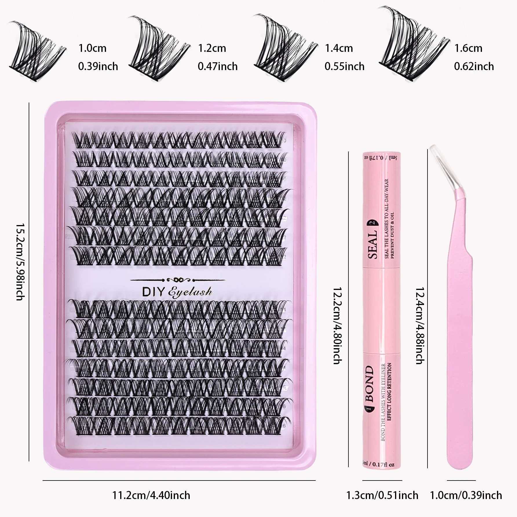 Eyelashes Extension Kit 168 Clusters DIY Lash Extensions Kit Lash Clusters Mix Length Eye Makeup Tool For Eyelash ExtensionsXJ250116