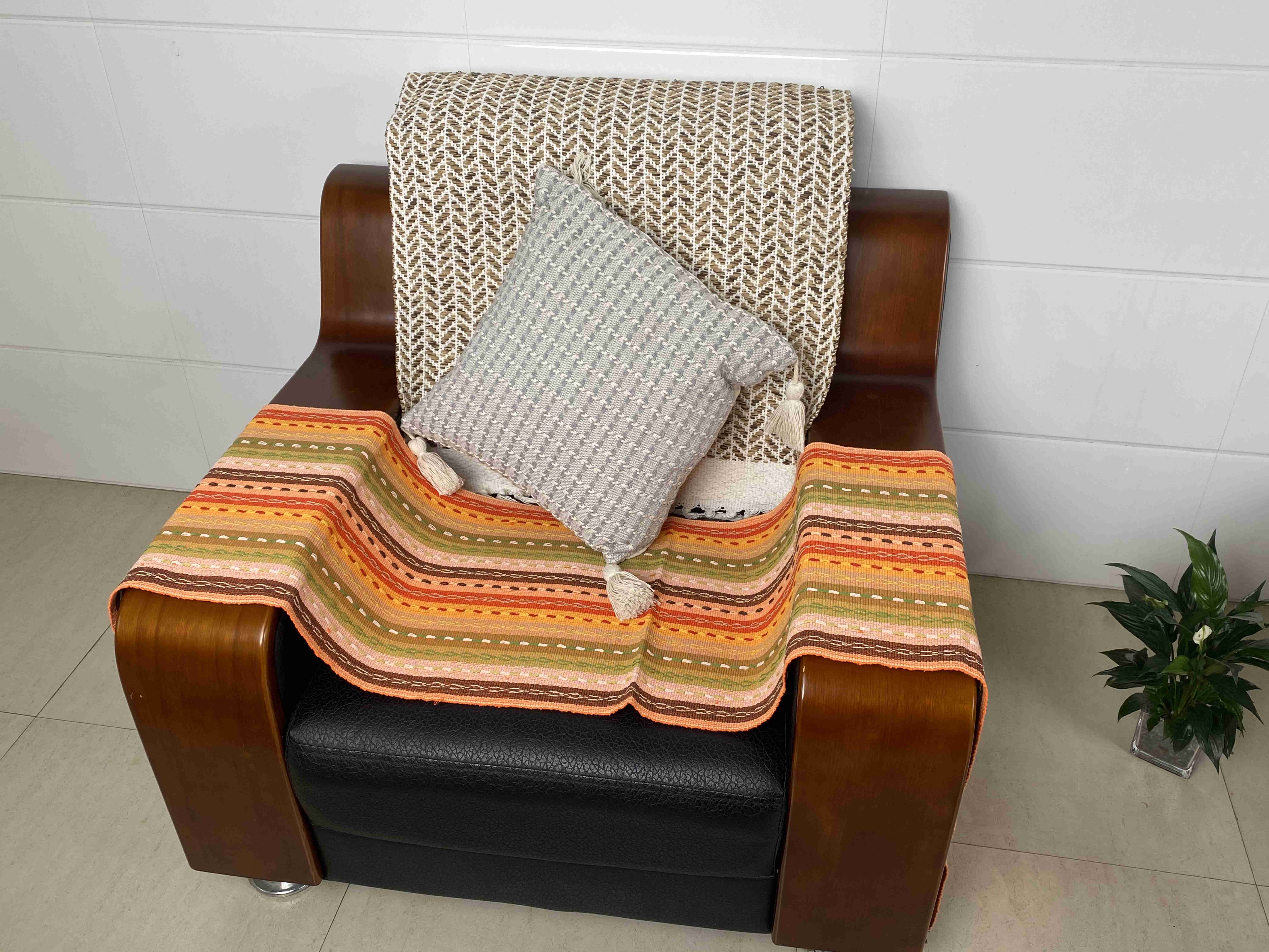 Breathable Elegance: Premium Fabrics Handwoven Cushion Covers for Sophisticated Living Room Decor
