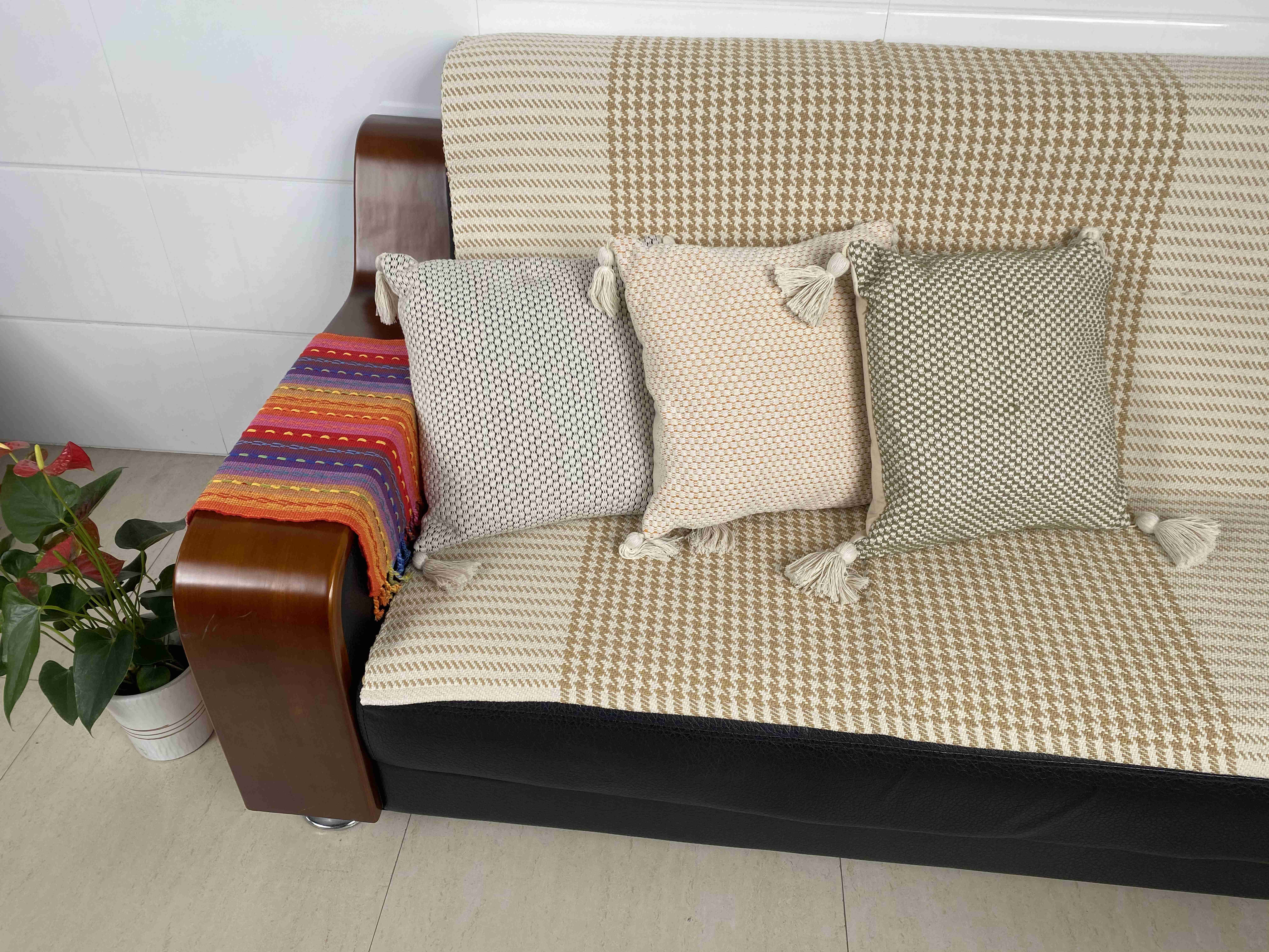 Versatile Chic Fabric Cushions for Living Rooms Durable Natural Texture Finish Decor Pieces