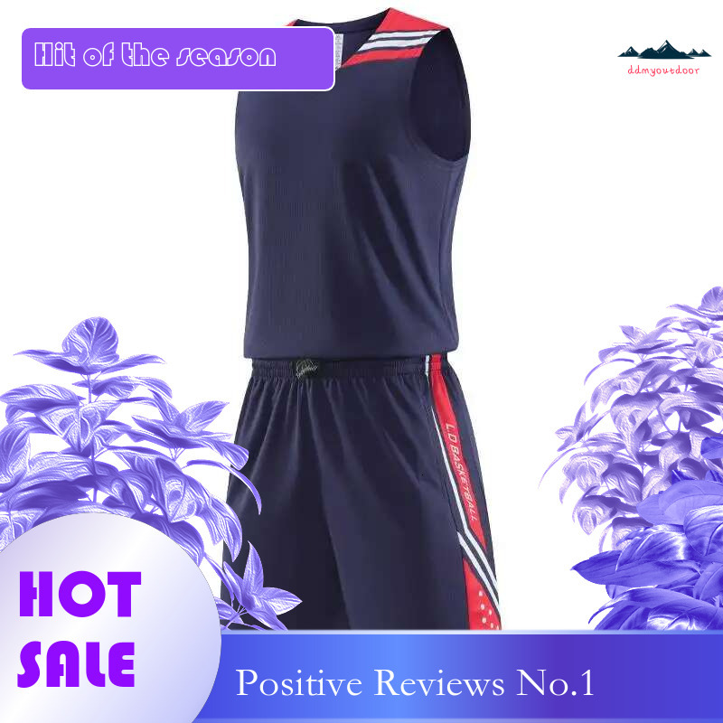 Ddmyoutdoor China Domestic Blank Basketball Jersey Mens Sport Tshirts Set Uniform Mesh Breathable Vest Suit Loose Casual Wear Shorts Can Custom