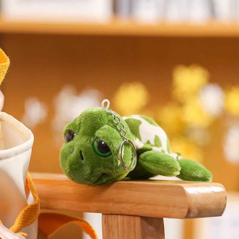8cm Cute Cartoon Mini Turtle Doll Keychain Pendant Girl Woman Bag Doll Plush Toy Key Ring Jewelry Small Gift W250116