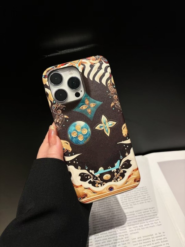 IPhone Case Designer Phone Case for iPhone 16 Pro Max 15 14 13 12 15ProMax 14ProMax 15 Plus 16 Plus Case Luxury Flower Print Fashion Leather Shoc