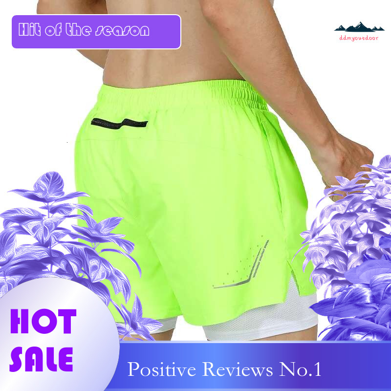 Ddmyoutdoor China Domestic Men In Workout Running In Double Deck Quick Dry Gym Jogging Sports Shorts Reflective Training Short Pants