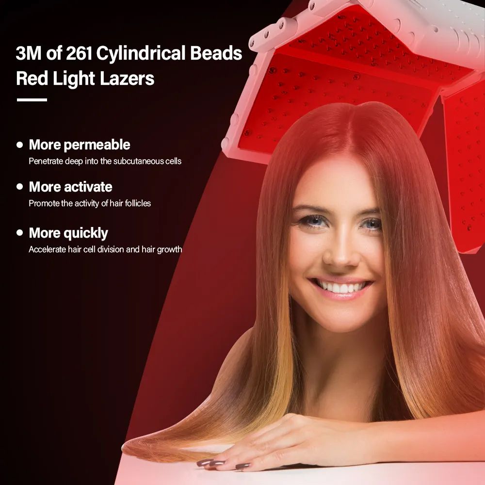 Factory Direct Sales Laser Hair Growth Machine Led 650nm Diode Laser LLLT Scalp Nourishing Care Anti-hair Loss Treatment Hair Restoration Device