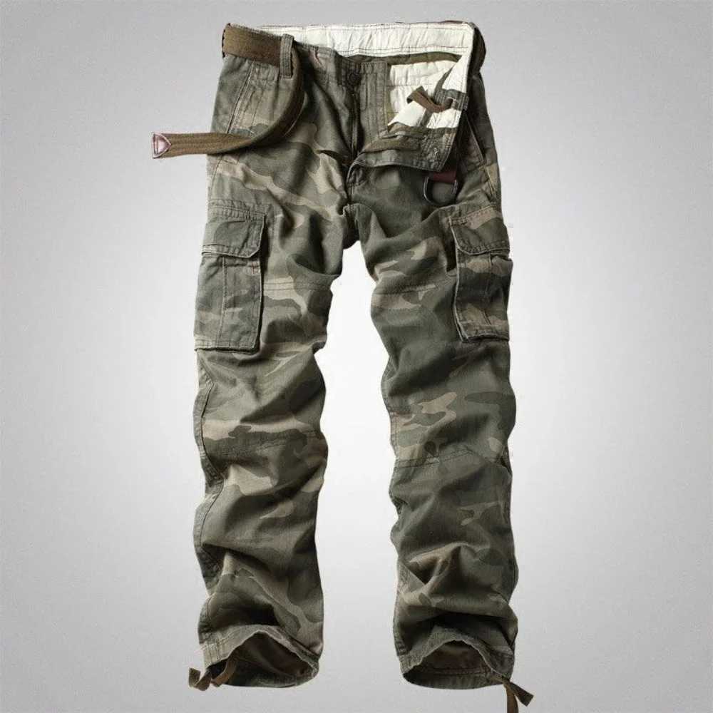 Mens Trousers Camo Multi Pocket Multipockets Camouflage Mens Straight Cargo Pants Cheapest Baggy High Quty Luxury Strt Emo Y250115