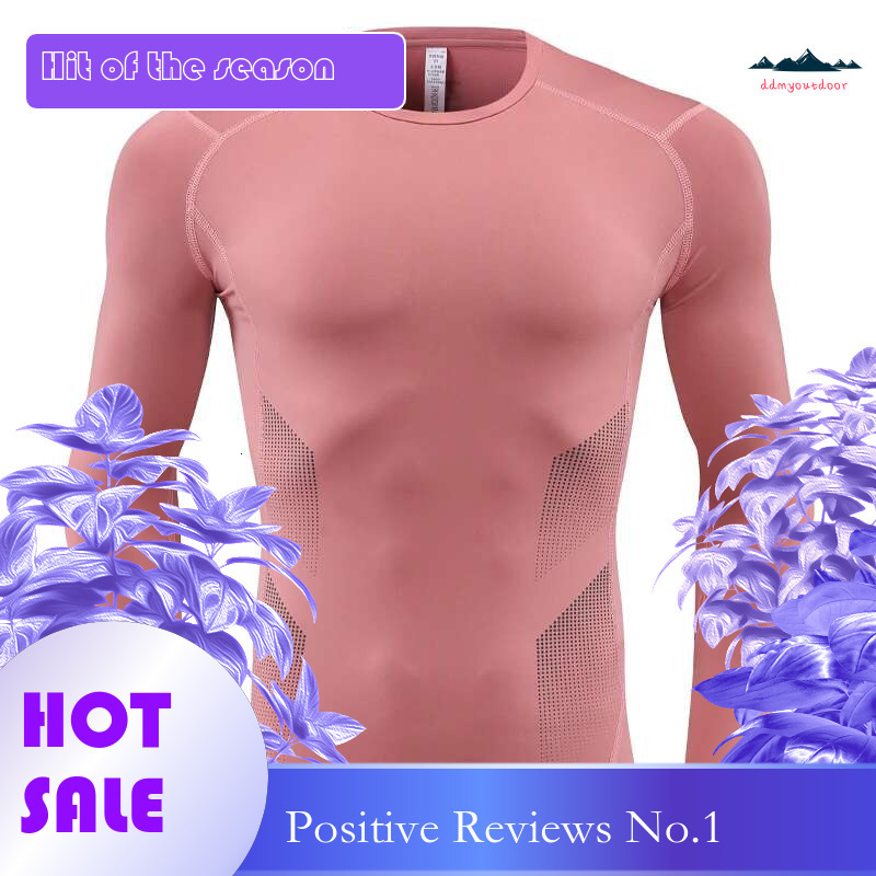 Ddmyoutdoor China Domestic Jogging Running Long Sleeves Compression Quick Dry Workout Fashion Training Print Tee Elastic O Neck Breathable Muscle Shir