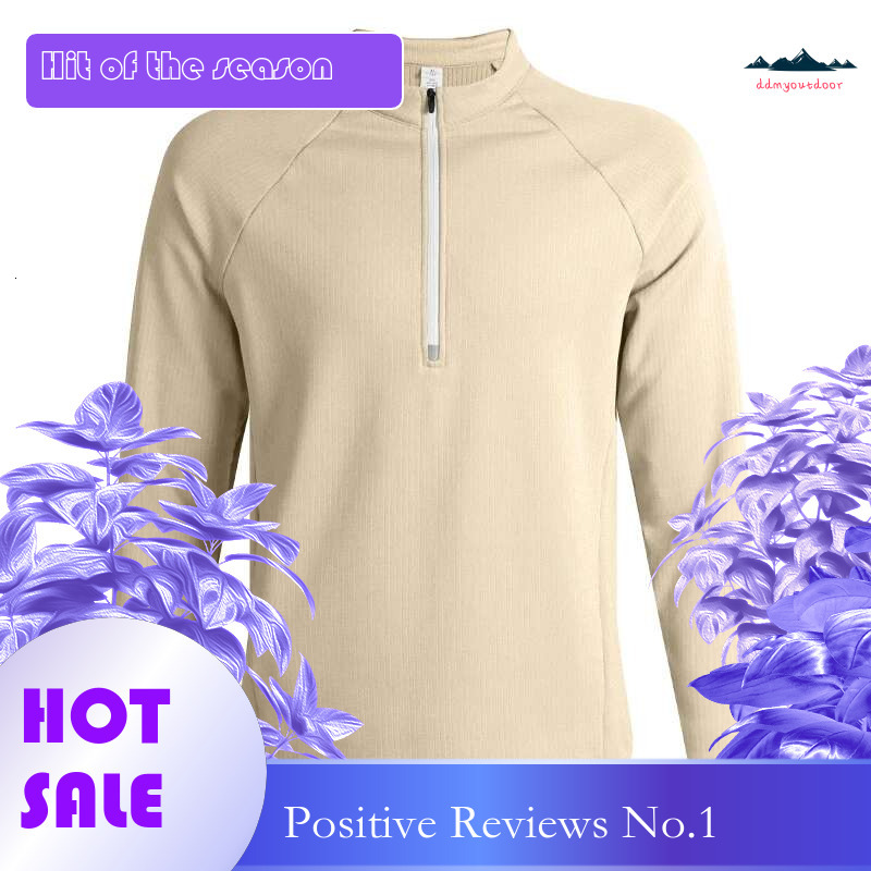 Ddmyoutdoor China Domestic Quick Drying Long Sleeved Gym Men Outdoor Training Half Zipper Pullover Warm Jogger Workout Sport Solid Stripe Running Shir