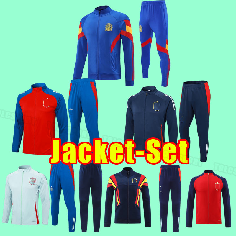 2024 spain soccer tracksuits Espana ANSU FATI ASENSIO MORATA FERRAN KOKE GAVI AZPILICUETA C.SOLER 24 25 WORLD RAMOS CUP Long sleeve jacket sets