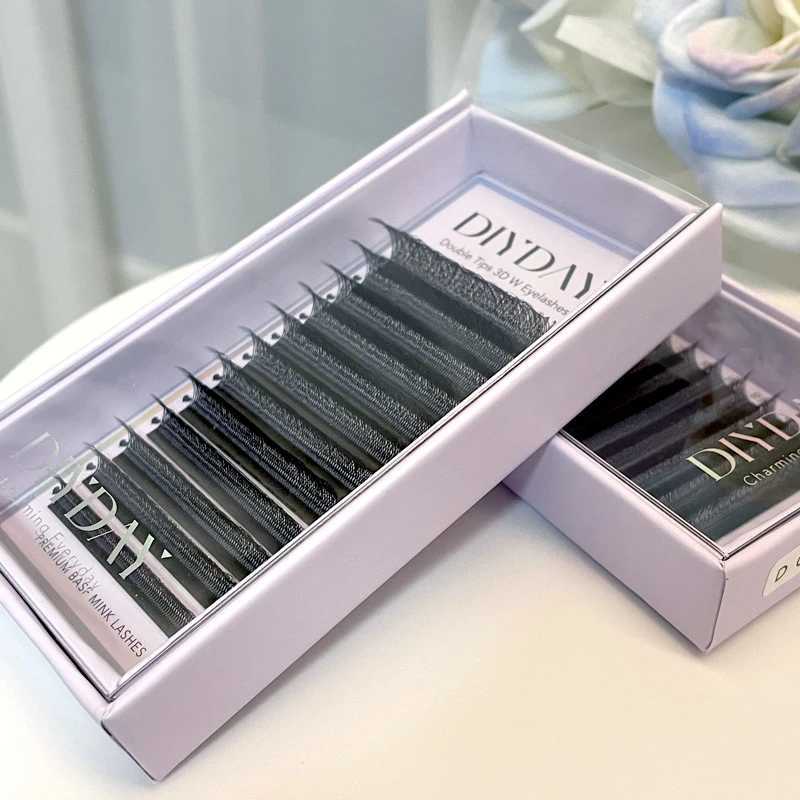 DIYDAY W Shape Eyelashes Extensions W Shaped Bloom 3d 4d 5d 6d 7d 8d Eye Lashes Natural Soft Premade Fan Lash ExtensionsXJ250116