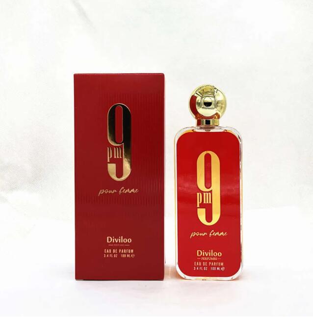 Diviloo 9pm 9Pm Perfume 100ml Women Man Perfume Body Splash Lasting Fragrance Eau De Parfum Floral Scent Pheromone Perfumes