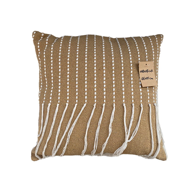 Breathable Durable Hand-Woven Fabric Couch Cushion Covers - Vibrant Color Options