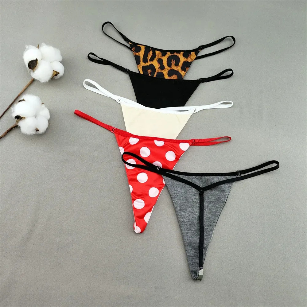 Two Layers Sexy Cotton T Back Thong Women Low Waist Zebra/snake/leopard Printed Seamless G-string Underwear Plus Size 250114