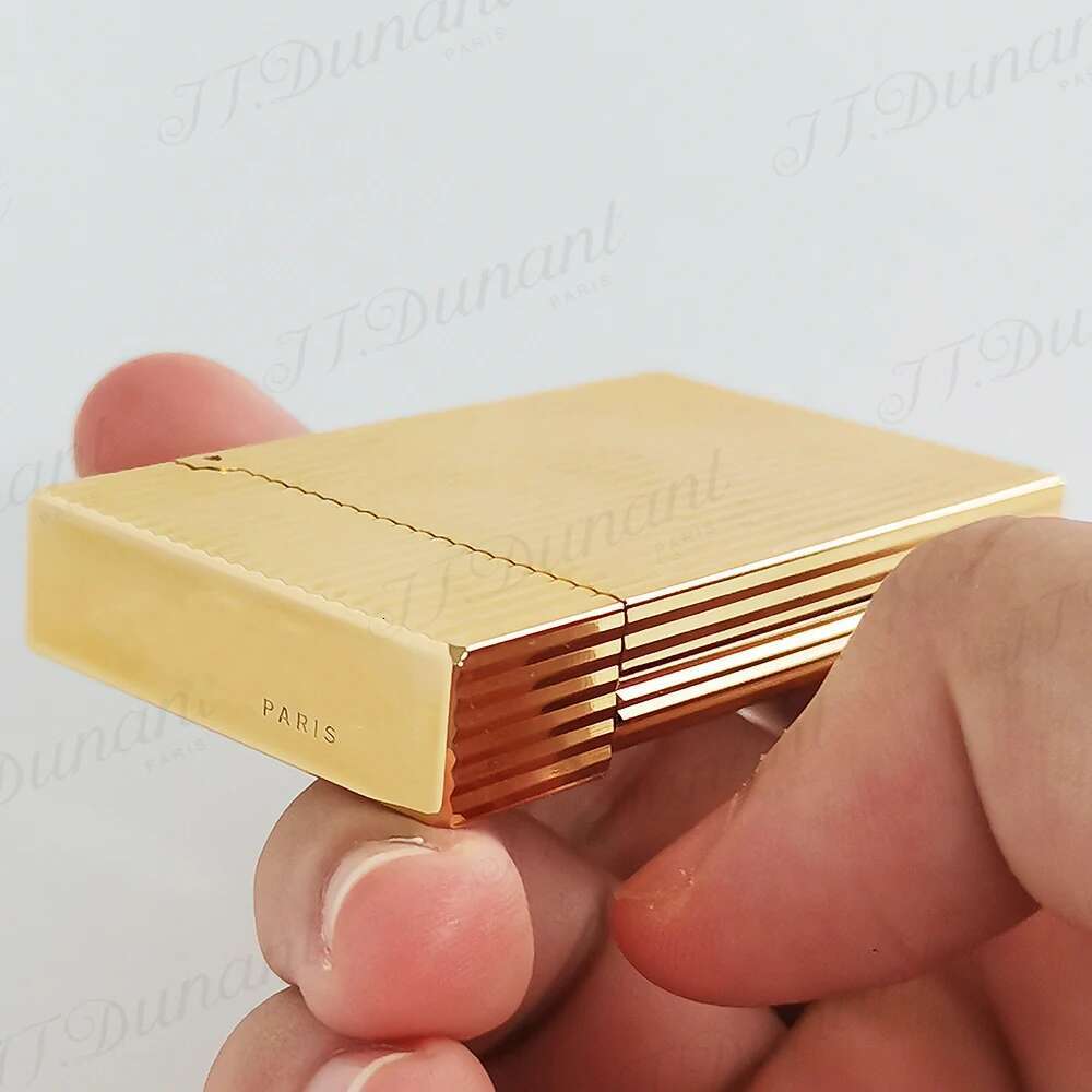 D Brand Butane Lighters Brass Engraved Vertical Es Bright Sound Cigar Smoking Cigarette Accessories For Men Presents