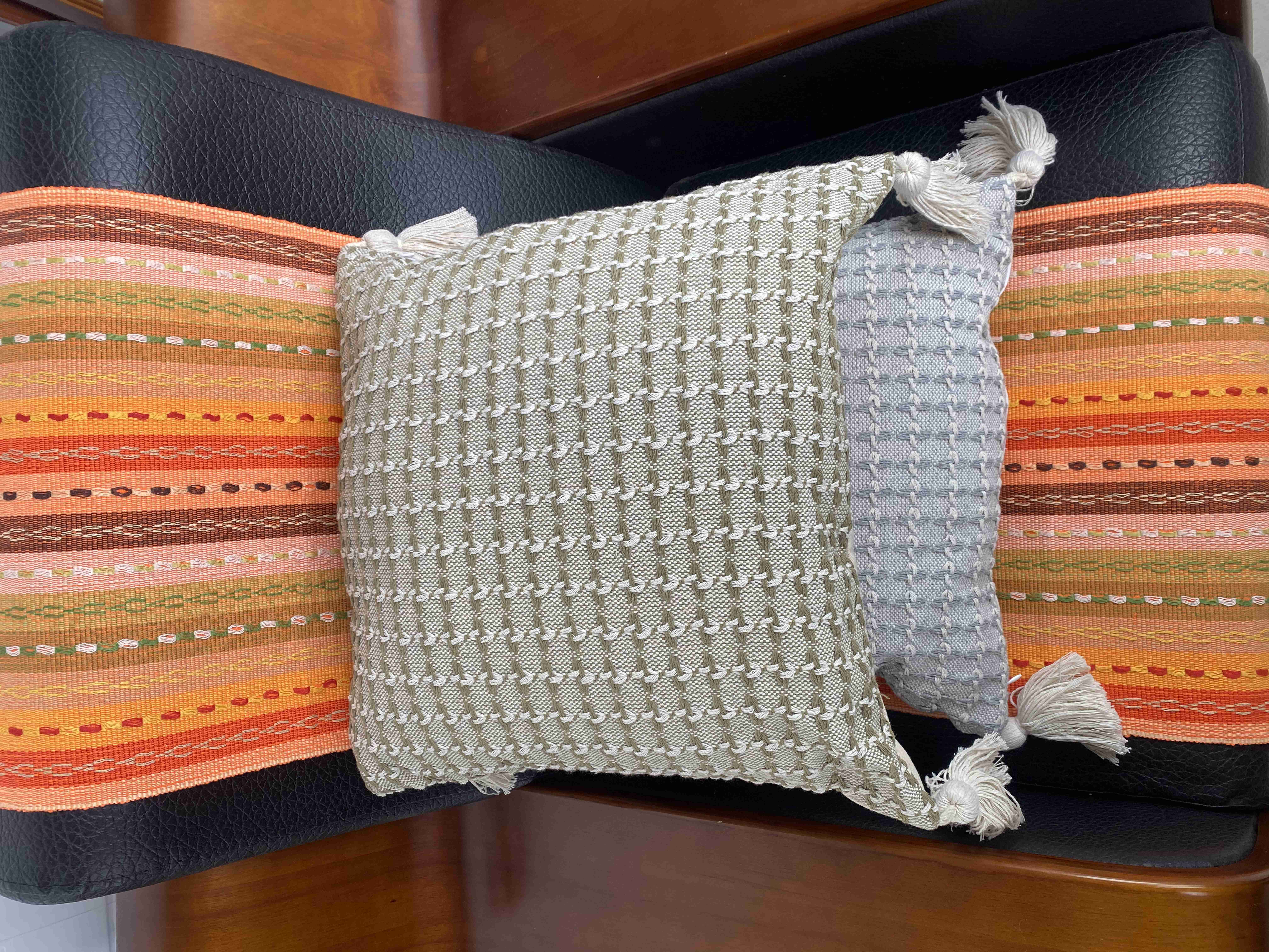 Handwoven Elegant Fabric Cushions - Breathable & Durable for Living Room Decor