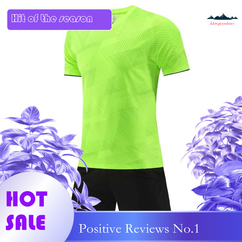Ddmyoutdoor China Domestic Men Football Uniform Suit Quick Dry Team College Basketball Sets Print Breathable Short Sleeve Sports Shirt Tracksuit