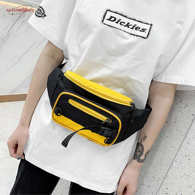 Women's Fanny Waist Packs Leisure Canvas Bum Package Banana Messenger Bags New Zipper Hip Hop Bag Shoulder Pack swissmilitary