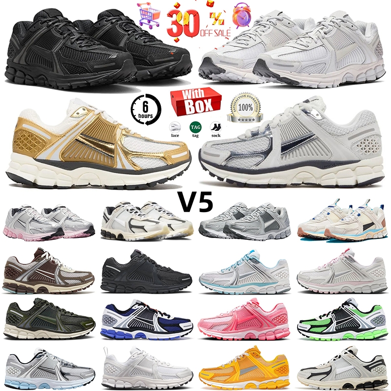 Vomero 5 V5 With Box Designer Running Shoes Women Men Trainers Photon Dust Metallic Silver Cool Grey Pink Foam Platinum Tint Supersonic Light Bone Black Vast Grey 36-45