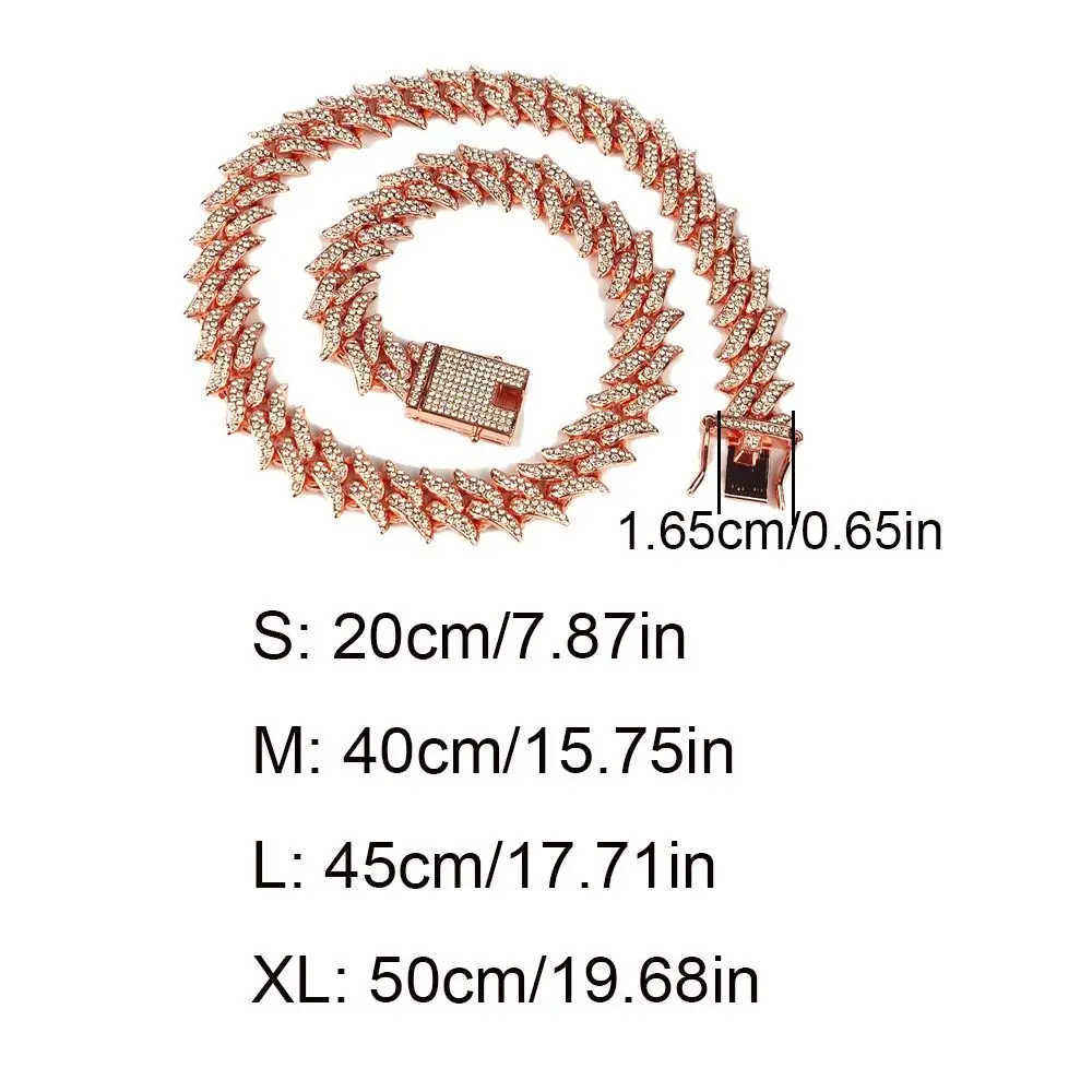 Luxury Designer Thorne Cat and Dog Collar Shining Diamond Cuban Chain Dog Necklace Gold Biological Color Pet Jewelry Accessories 16mm M250116