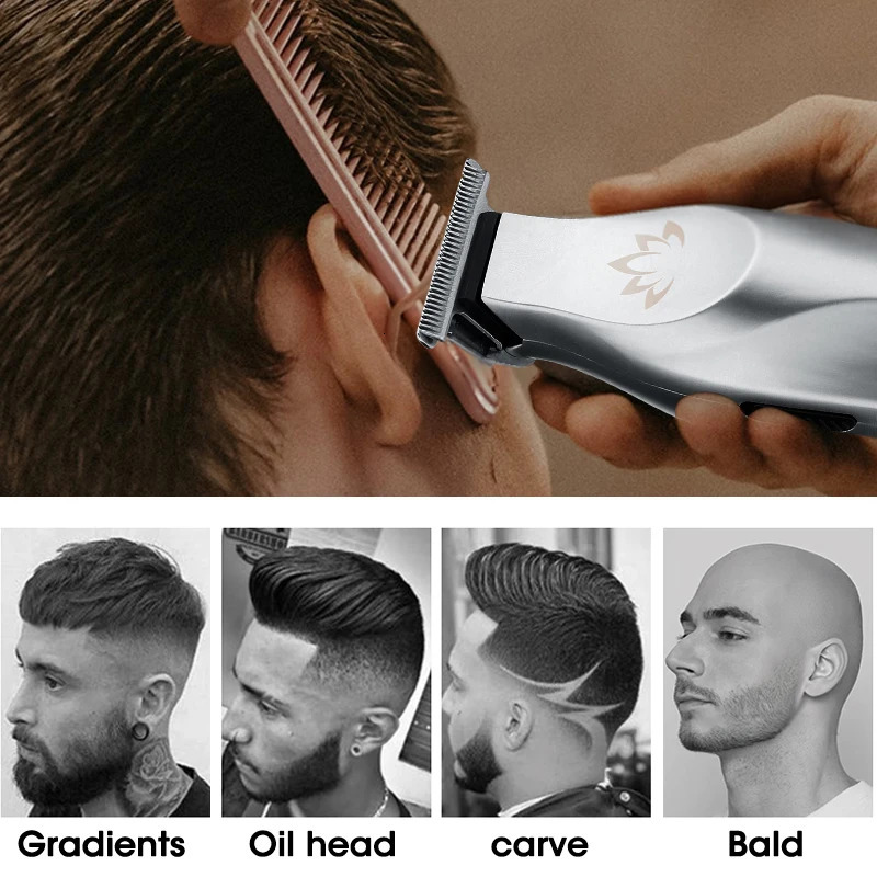 Mens professional engraving electric hair clipper oil head electric hair salon home high-power electric fader 250110