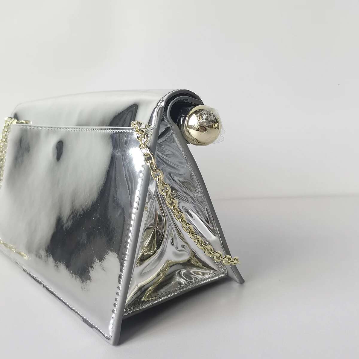 Sheepskin 2025 Niche Design Folded Genuine Leather Ins Fashion Evening Clutch High Quality Women's Shoulder Crossbody Bag