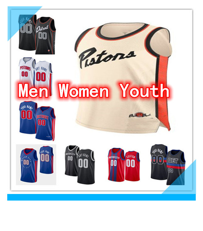 Pistons Jerseys custom Basketball Cade Cunningham Tobias Harris Jaden Ivey Jalen Duren Tim Hardaway Jr. Malik Beasley Dennis Schroder Ausar Thompson Isaiah Stewart