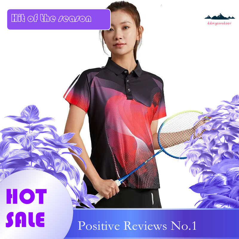 Ddmyoutdoor China Domestic Badminton Jersey Women Table Tennis Gym Polyester Shirts Run Quick Dry Turn Down Tee XL Golf Breathable Game Clothes