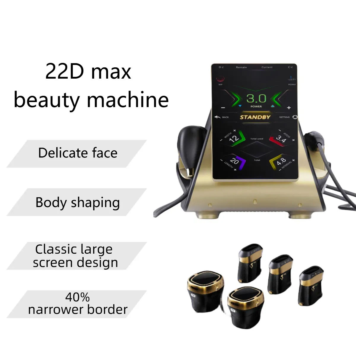 Professional 2 In 1 22D Hifu RF Wrinkle Removal Body Slimming Face Hifu Skin Firming Tightening Beauty Machine for Beauty Salon