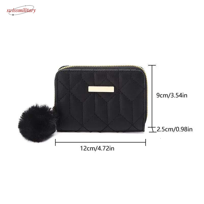 Women Short Wallets PU Female Small Purses Leather Card Holder Woman Zipper Wallet Coin Purse Money Bag swissmilitary