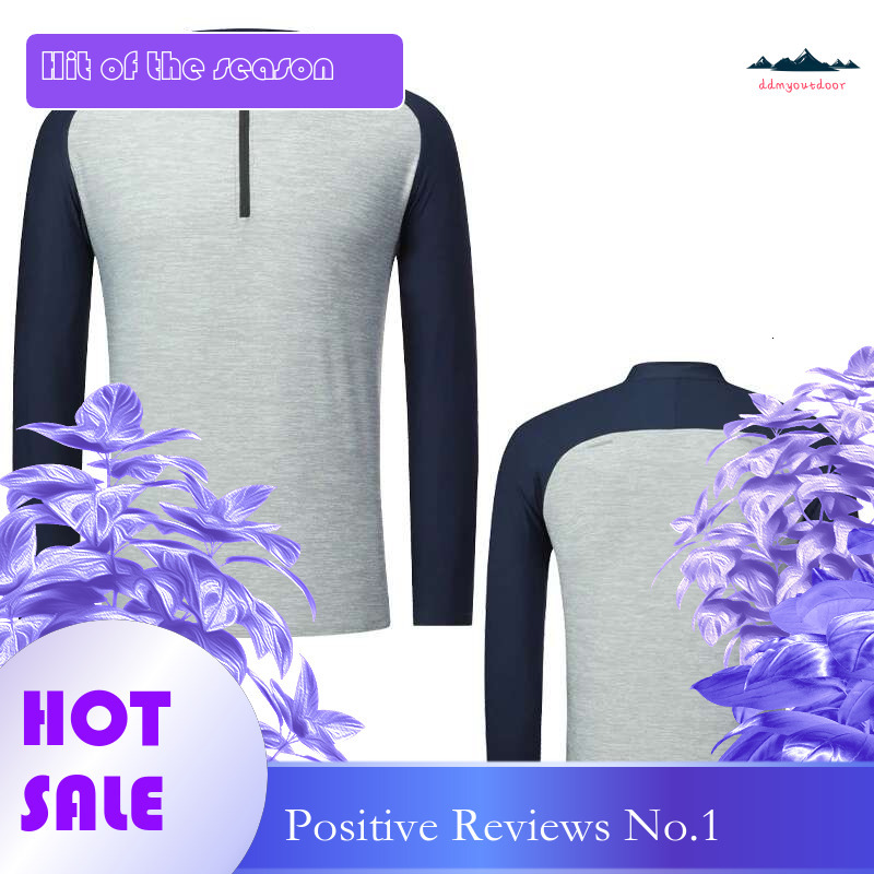 Ddmyoutdoor China Domestic Mens Gym Long Sleeve Quick Dry Breathable Hiking T Shirts Running Fashion Workout Print Patchwork Training Bodybuilding Top