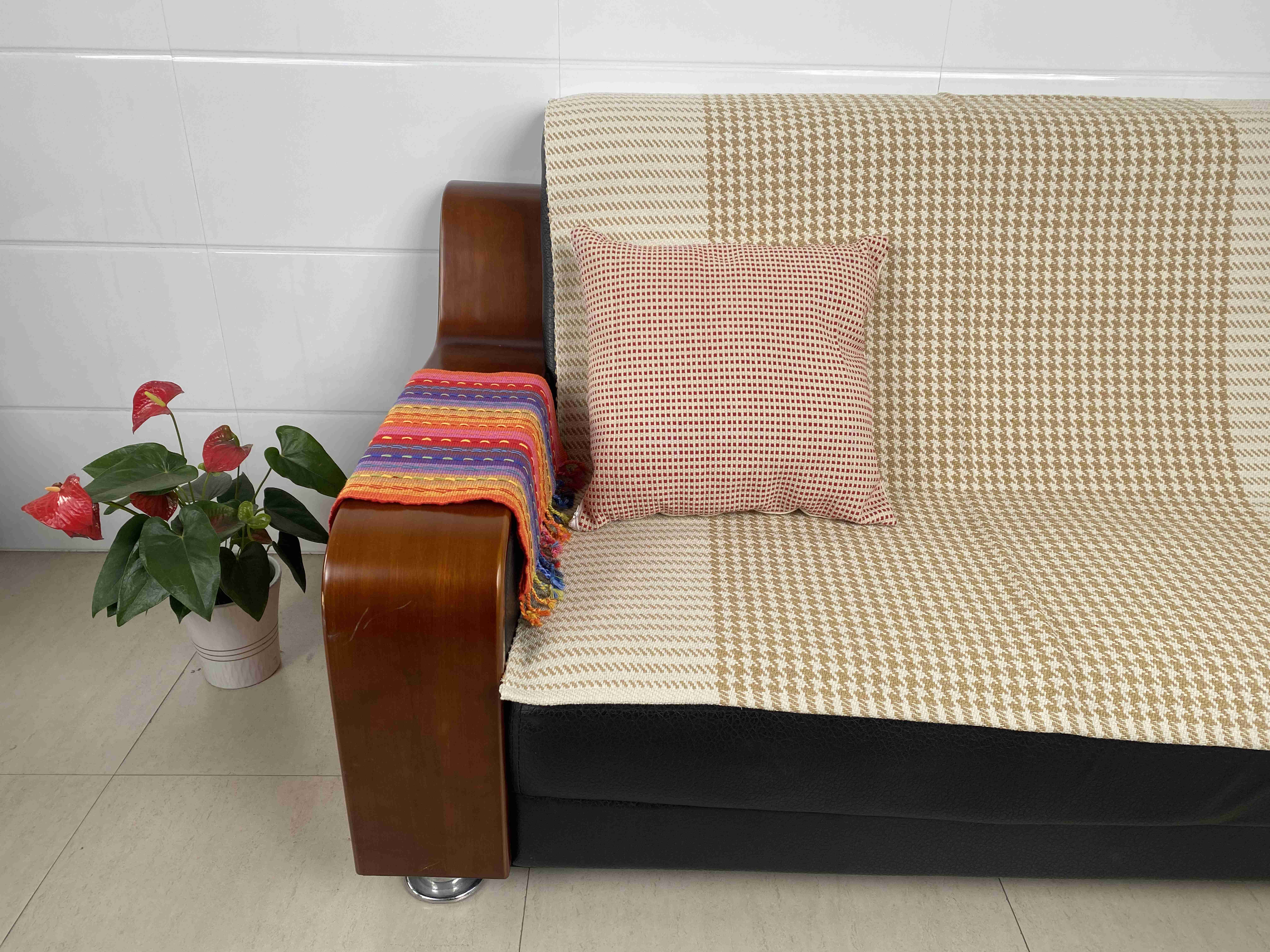 Versatile Living Room Fabrics - Durable Textured Finish Pillows for Home Decor