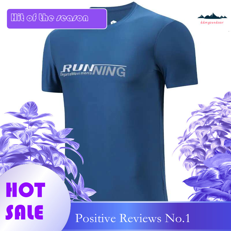Ddmyoutdoor China Domestic Running Jogging Tshirt Men Prints Breathable Quick Dry Training Casual Nylon Short Sleeves Street Fashion Workout Clothing