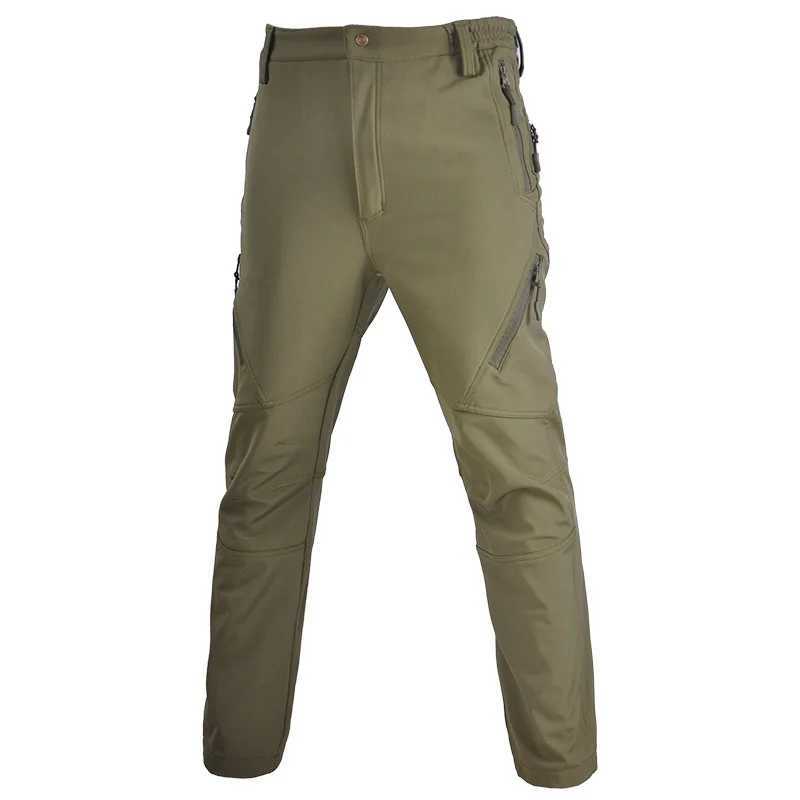 Winter Fleece Mens Pants Thick Cargo Pants Tactical Trousers Camouflage Warm Waterproof Pants Male Casual Camouflage New M250116